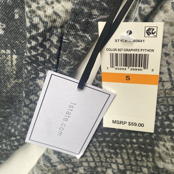 (AA4) 1.STATE Draped Top, Size Small, NWT - Picture 10 of 12